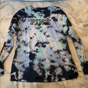 PINK longe sleeve tie die